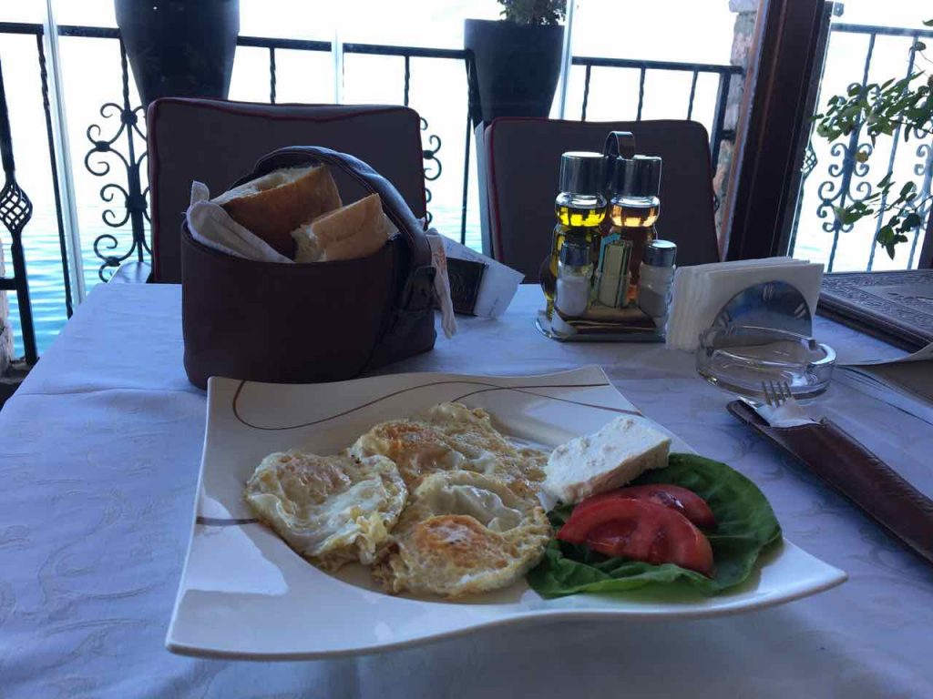 Lunch at Lustica Peninsula Bay of Kotor Montenegro